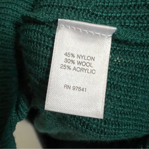 J Jill Ribbed Tunic Sweater Green Size Medium - Picture 3 of 5